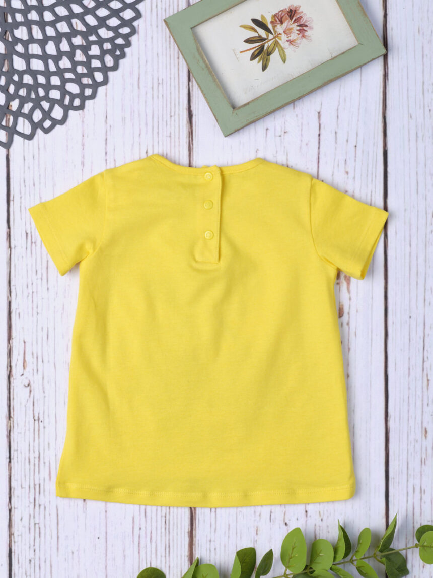 T-shirt bimba paillettes amarela - Prénatal