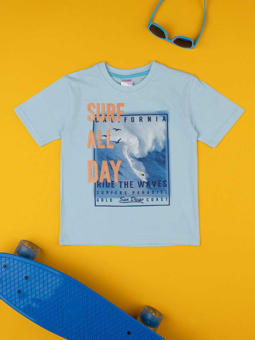 T-shirt de manga curta para crianças 'surf - Prénatal