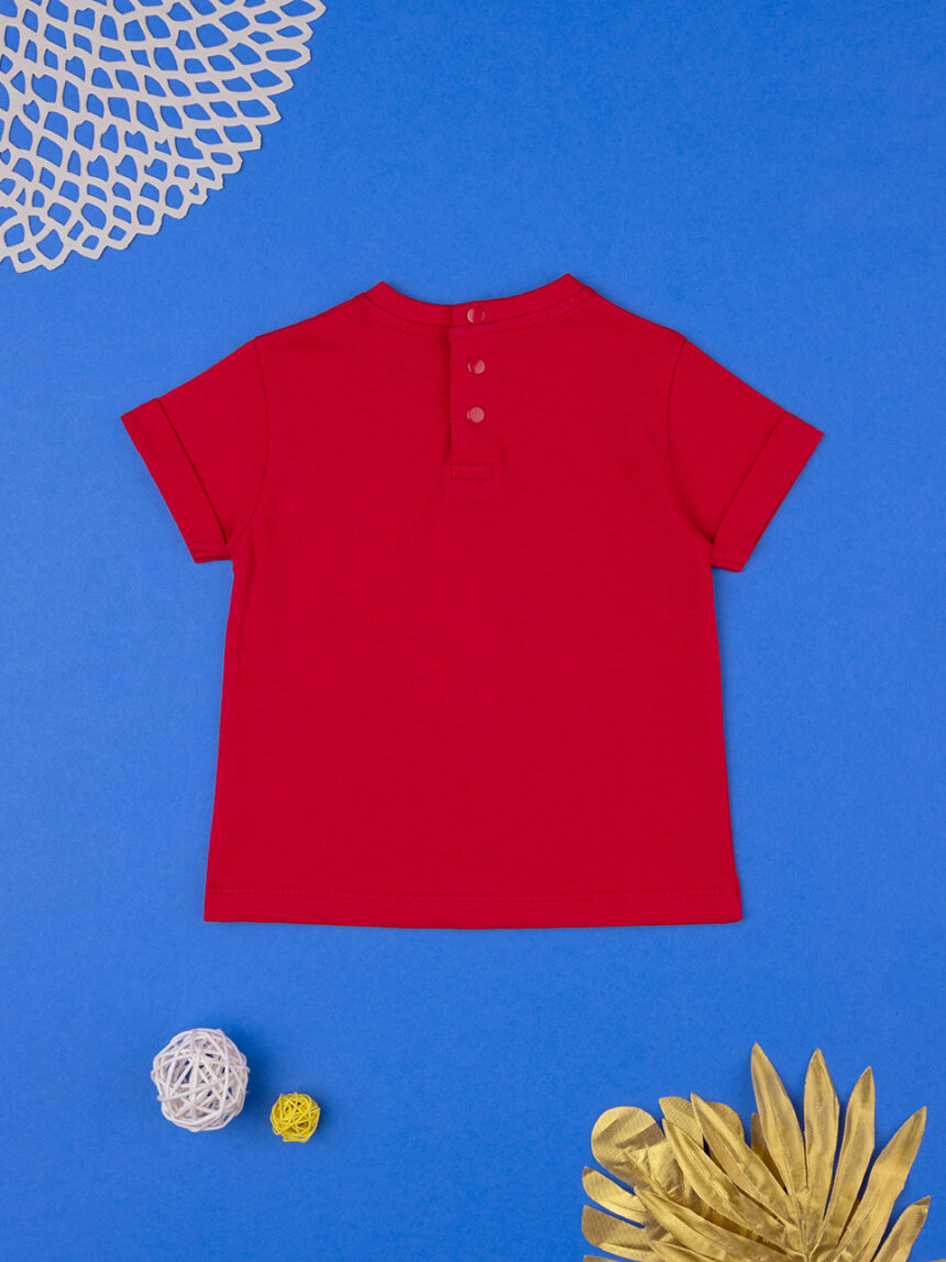 T-shirt de manga curta de bolso de camisola do rapaz chambray - Prénatal