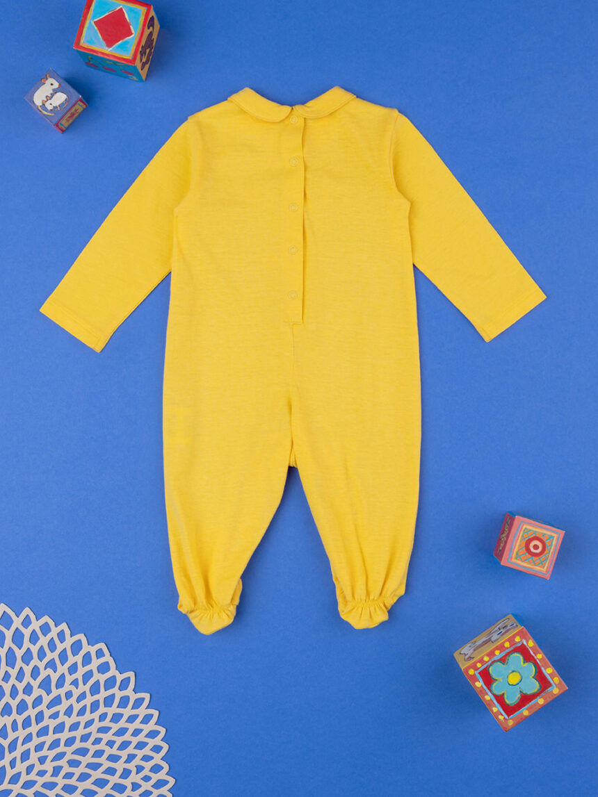 Fato de dormir para bebé amarelo com estampado - Prénatal