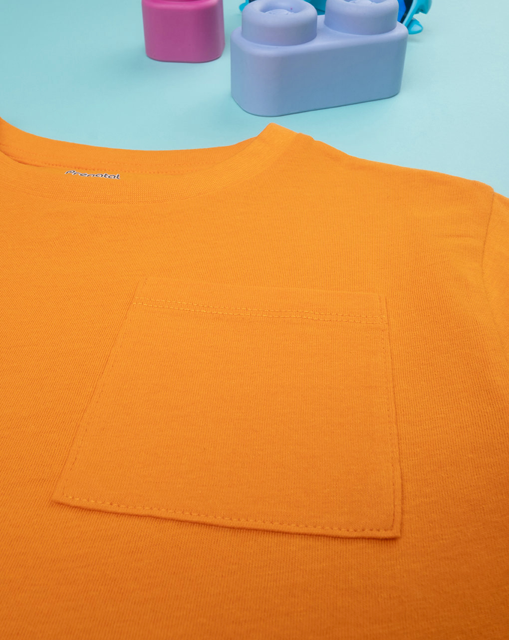 T-shirt de manga curta laranja básica infantil - Prénatal