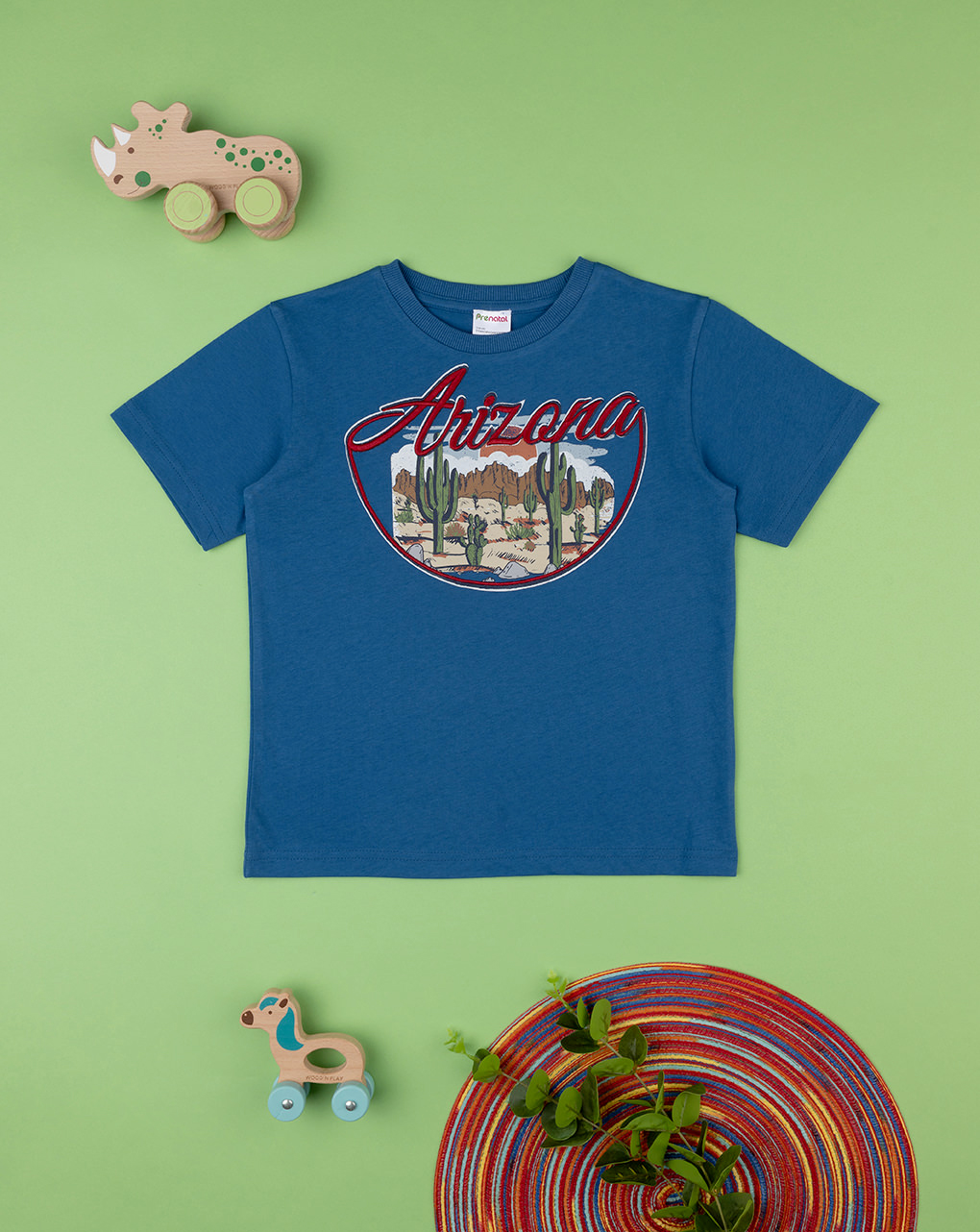 T-shirt casual azul para crianças  "arizona" - Prénatal