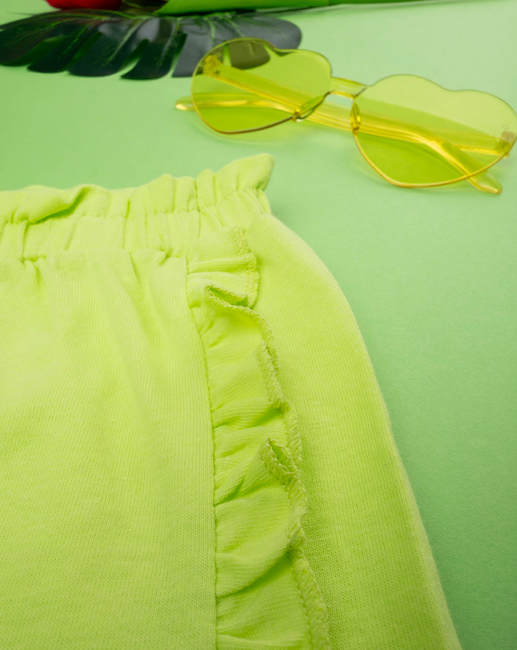 Camisola curta para raparigas em 100% algodão em verde - Prénatal