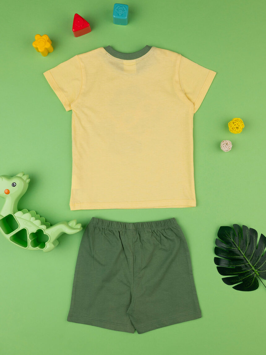 Pijama amarelo/verde de camisola de rapaz - Prénatal