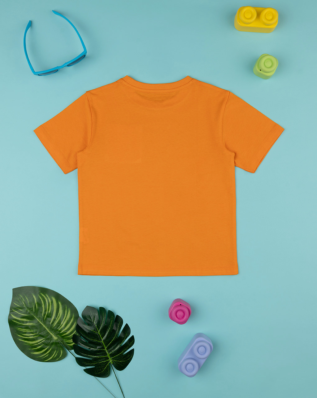T-shirt de manga curta laranja básica infantil - Prénatal