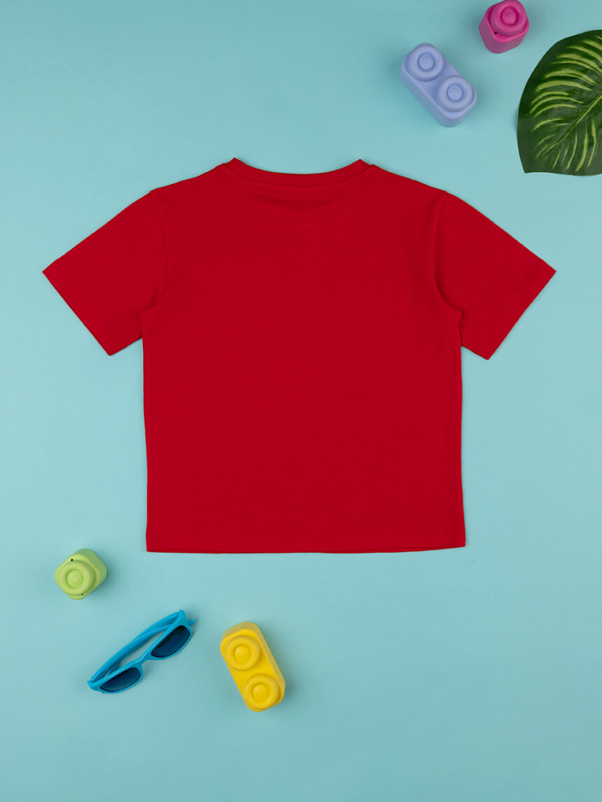 T-shirt de manga curta do rapaz vermelho - Prénatal