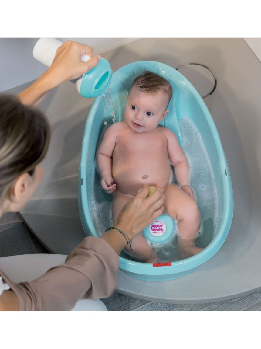 Onda baby banheira de bebé azul claro 0-12 meses - ok baby - Ok Baby