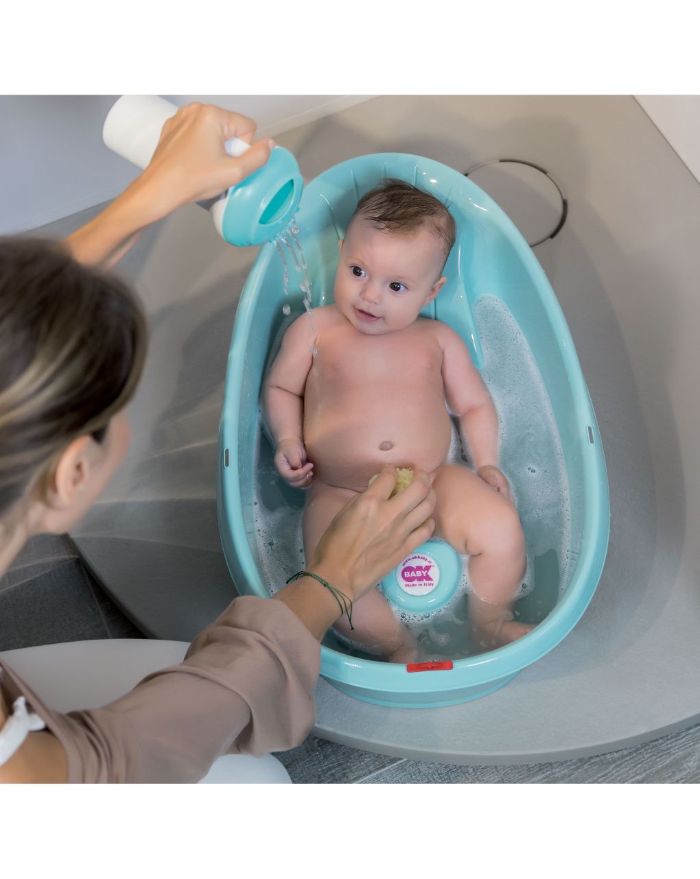 Onda baby banheira de bebé azul claro 0-12 meses - ok baby - Ok Baby