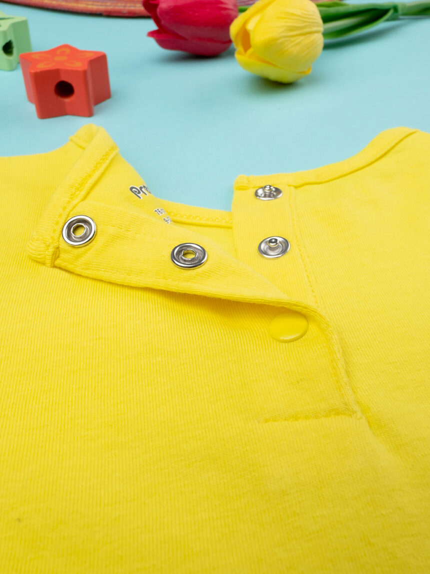 T-shirt de manga curta amarela para bebé - Prénatal