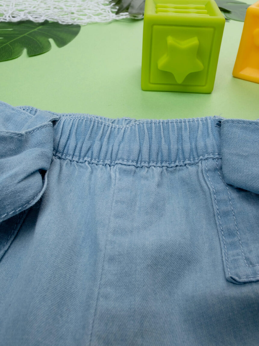 Bimba bimba "fiori" de chambray curto - Prénatal
