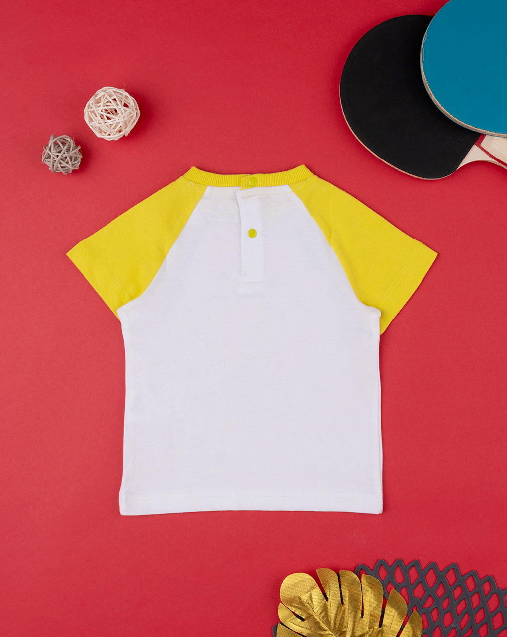 T-shirt de manga curta de rapaz de rua amarela - Prénatal