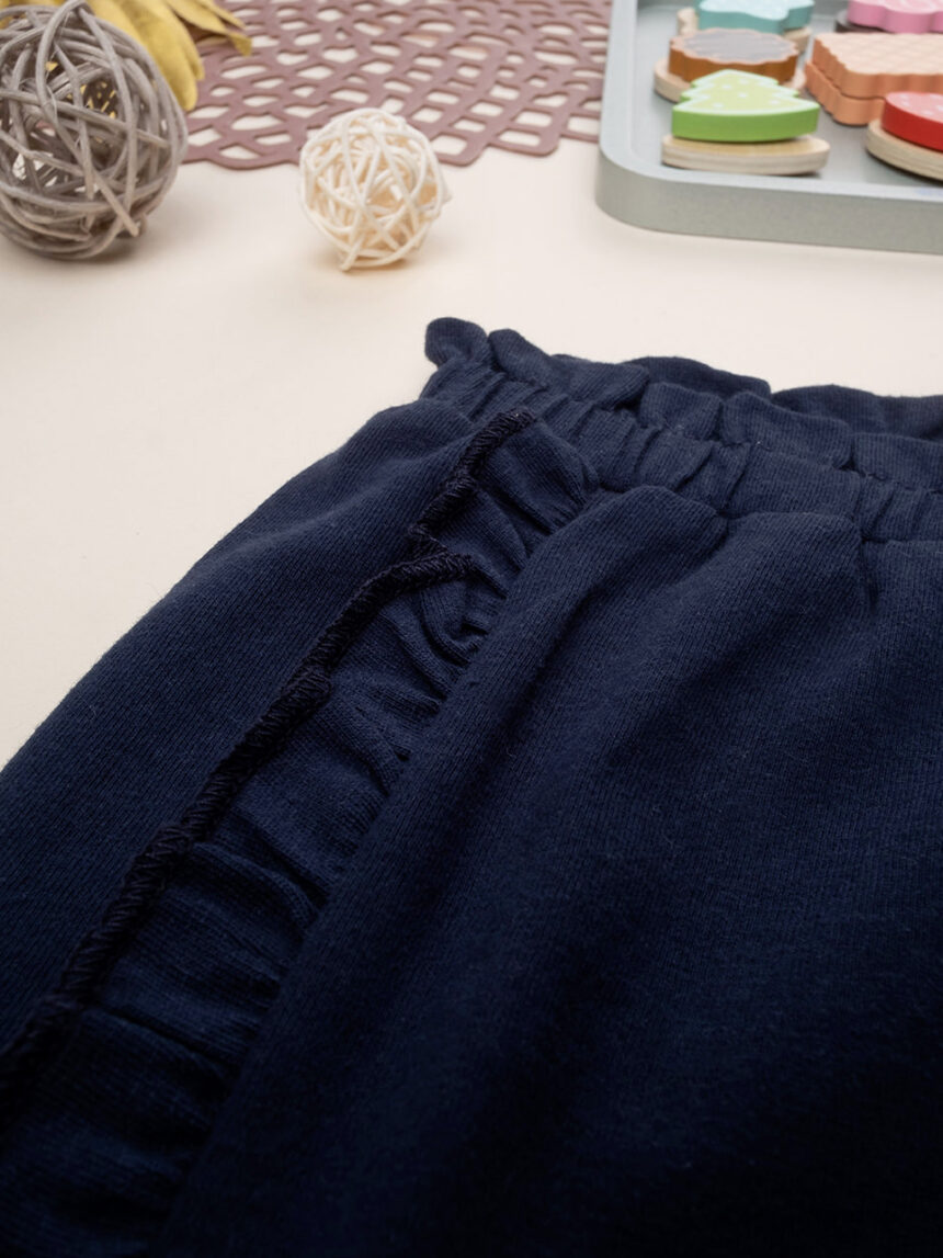 Shorts 100% algodão para raparigas total azul - Prénatal