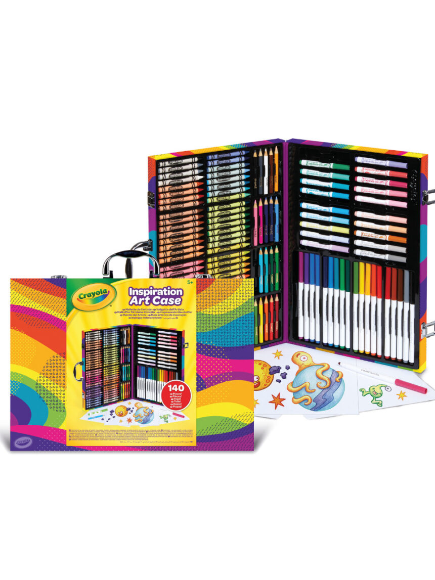 Estojo arco-íris 140 peças com marcadores lápis de cor e lápis de cor - crayola - Crayola