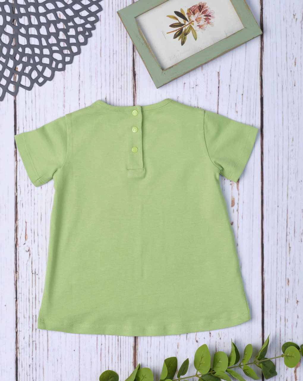 T-shirt bimba paillettes verde - Prénatal