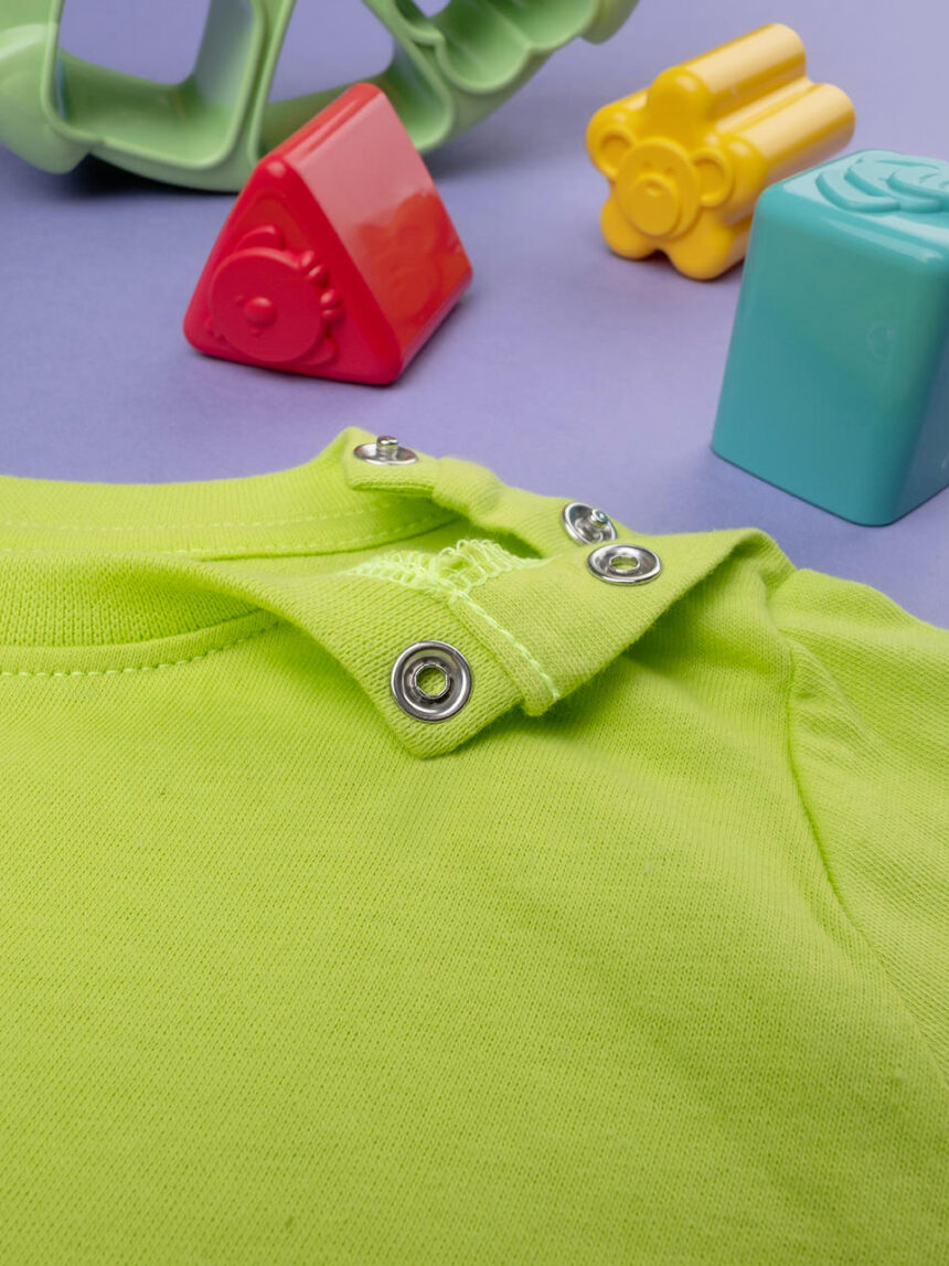 T-shirt de bebé meia manga verde com estampado camaleão - Prénatal