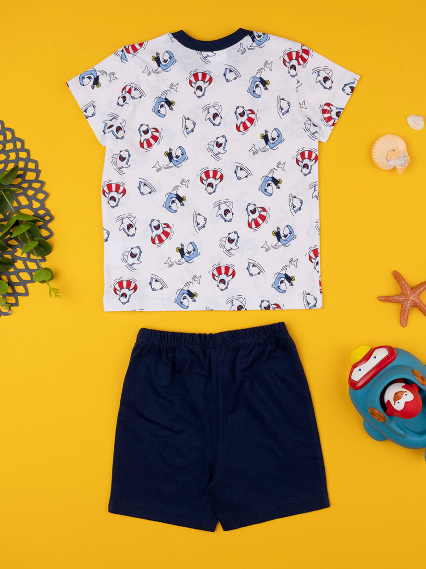 Pijama curto de duas peças de pijama 'shark' de rapaz - Prénatal