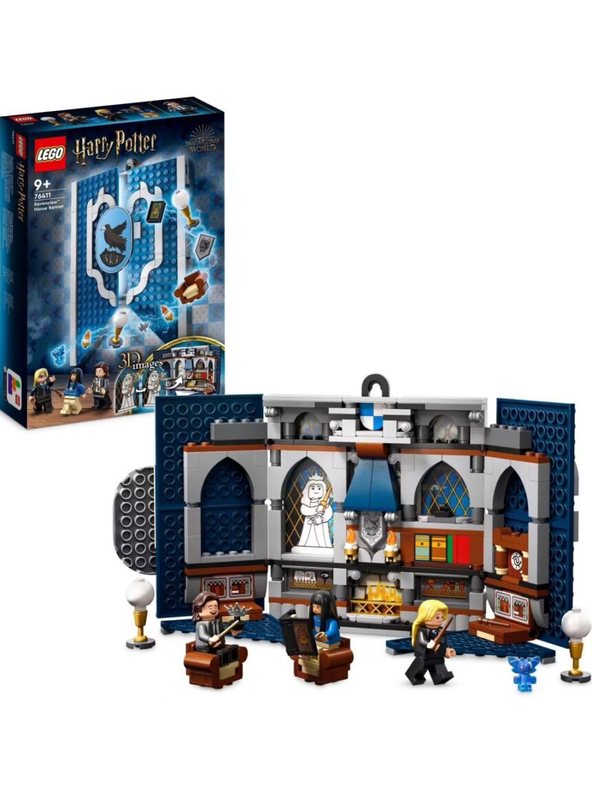 Ravenclaw house wall banner - sala comum do castelo de hogwarts - lego harry oleiro - LEGO