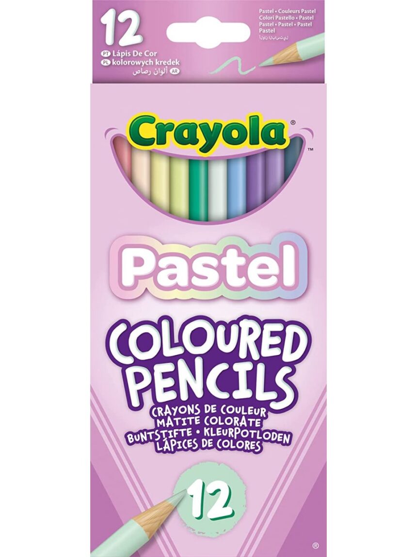 Pastel 12 pastel lápis de cor - lápis de cera - Crayola