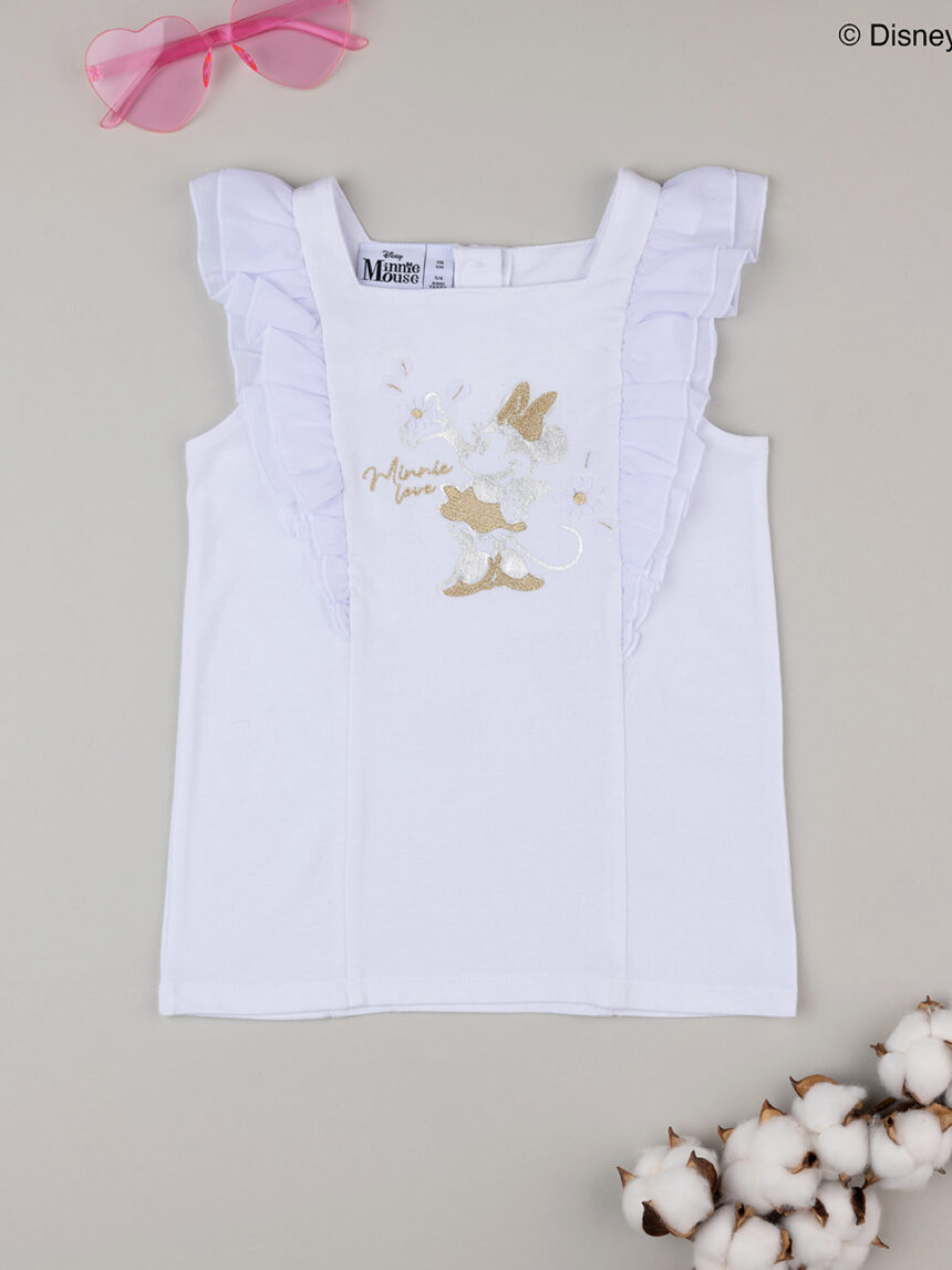 T-shirt de menina sem mangas disney minnie oeko-tex voile - Prénatal