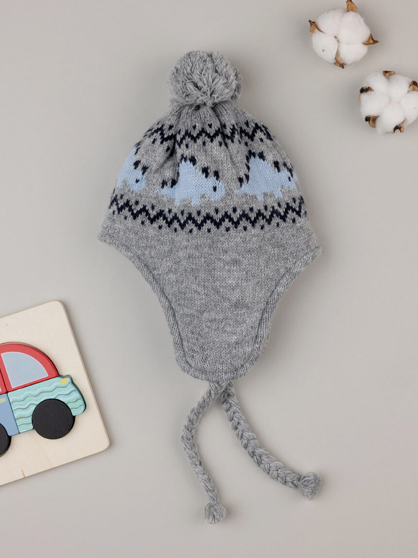 Chapéu de tricot para bebé "dino - Prénatal