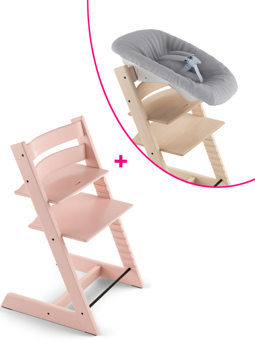 Stokke® bundle tripp trapp serene pink + newborn set a um preço especial - 