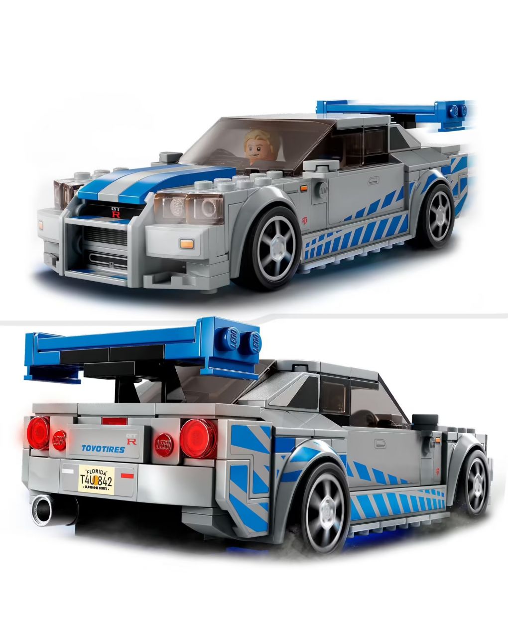 2 rápidos 2 furiosos nissan skyline gt-r (r34) collector's toy car - lego speed champions - Lego Speed Champions