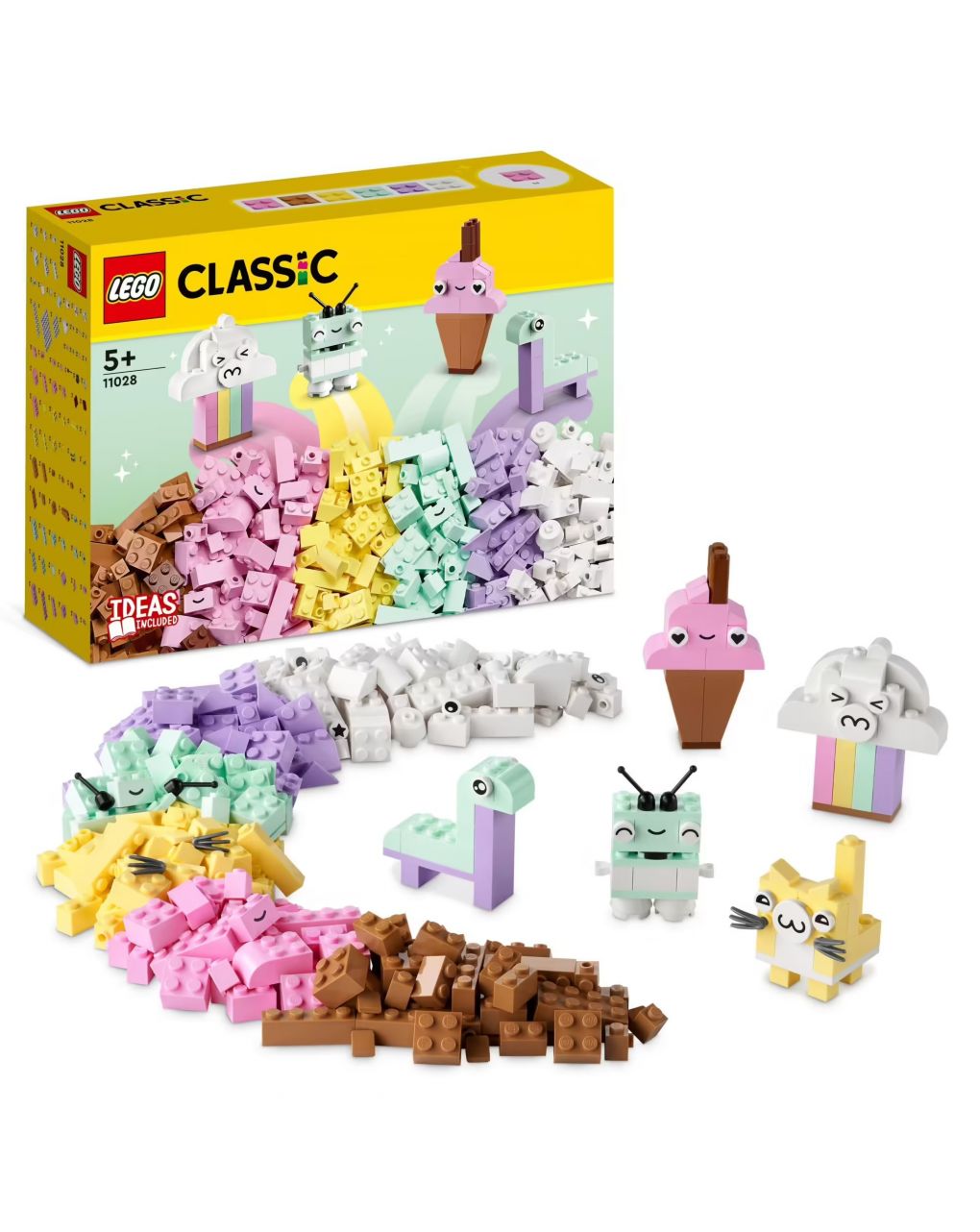 Conjunto de construção divertida e criativa de lápis de cera com brinquedo dinossauro - lego classic - LEGO