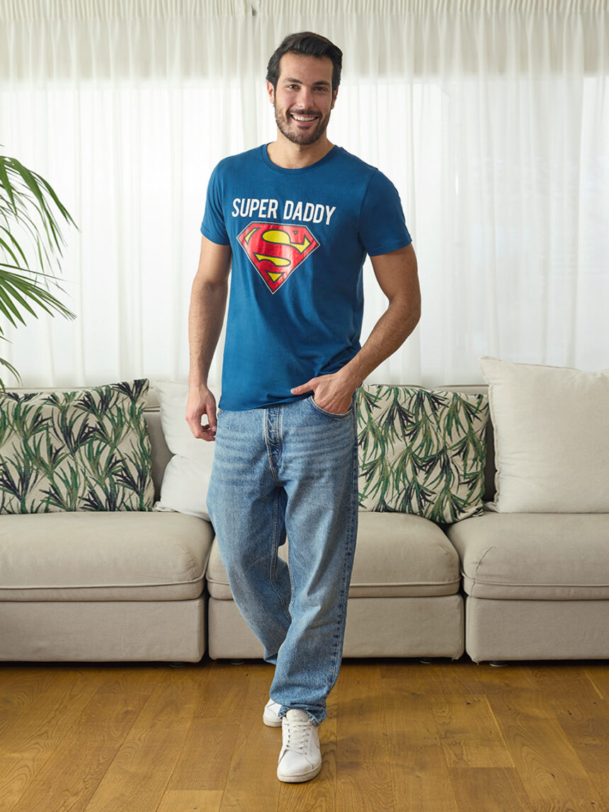 T-shirt de homem com estampa super daddy - Prénatal