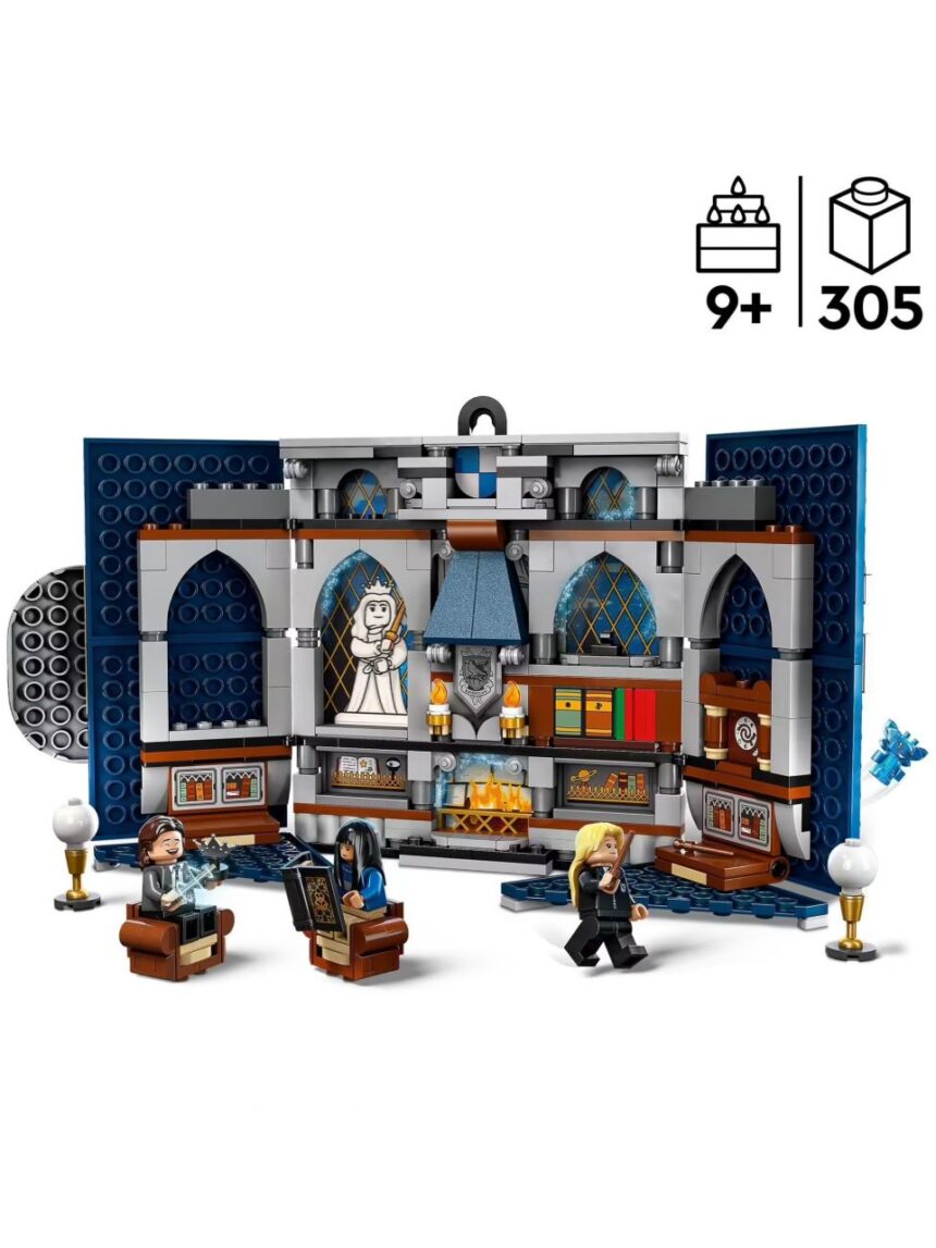 Ravenclaw house wall banner - sala comum do castelo de hogwarts - lego harry oleiro - LEGO