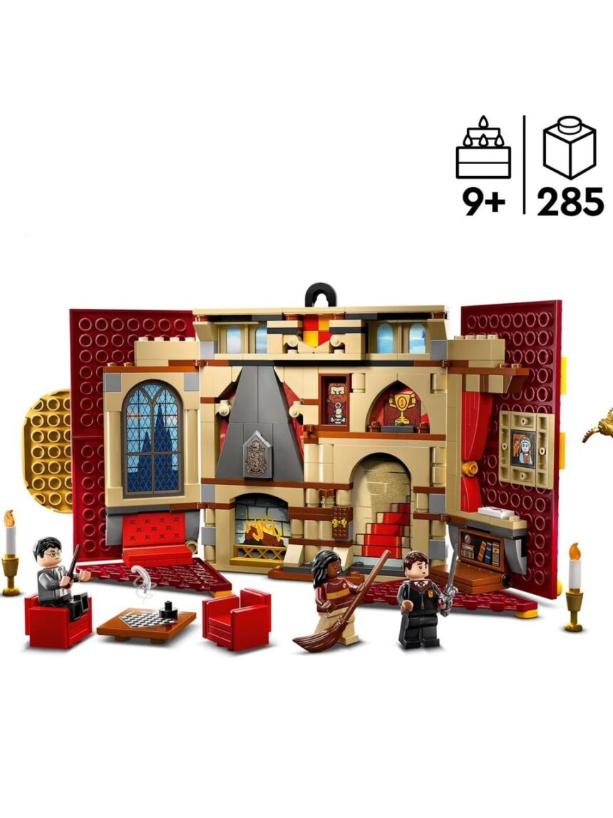 Gryffindor house wall banner - hogwarts castelo sala comum - lego harry oleiro - LEGO