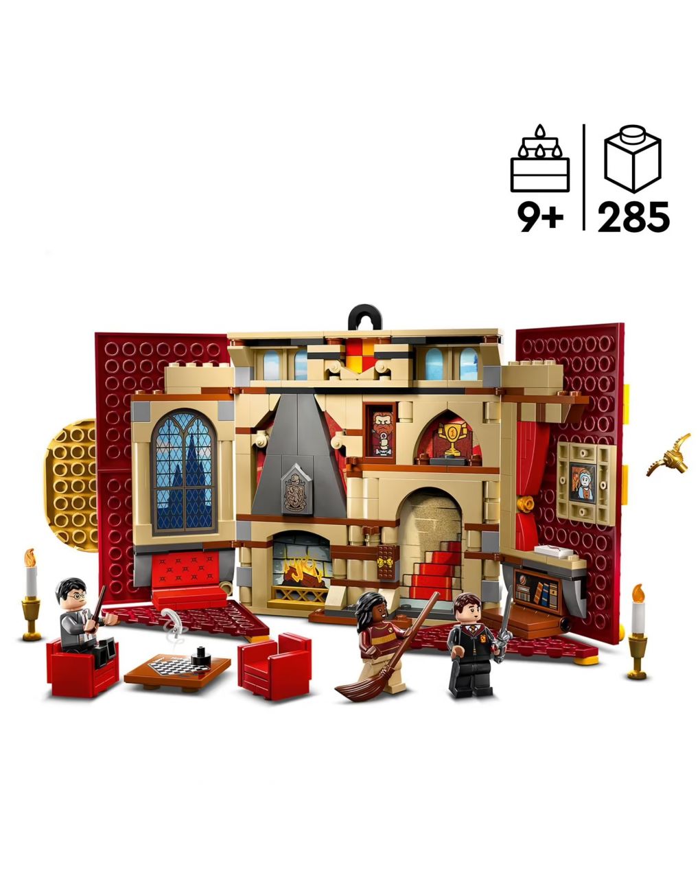 Gryffindor house wall banner - hogwarts castelo sala comum - lego harry oleiro - LEGO