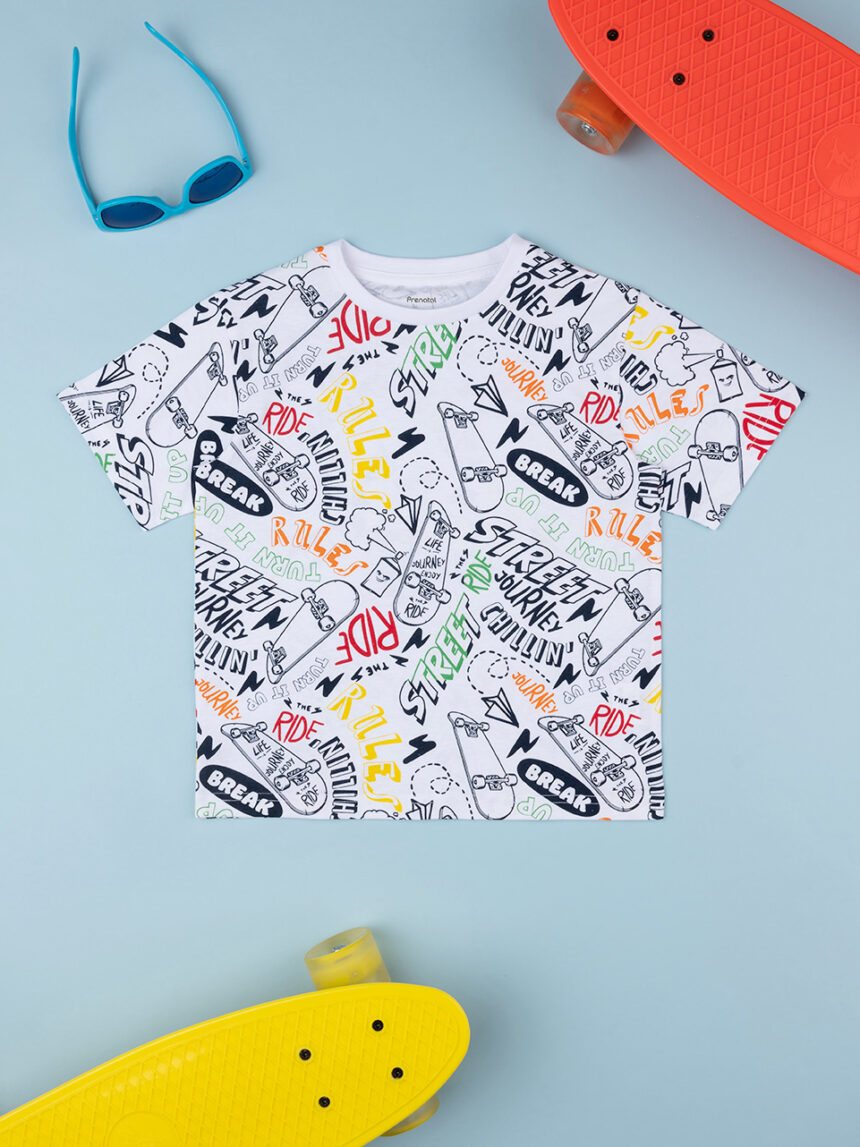 T-shirt de manga curta de rua do rapaz - Prénatal