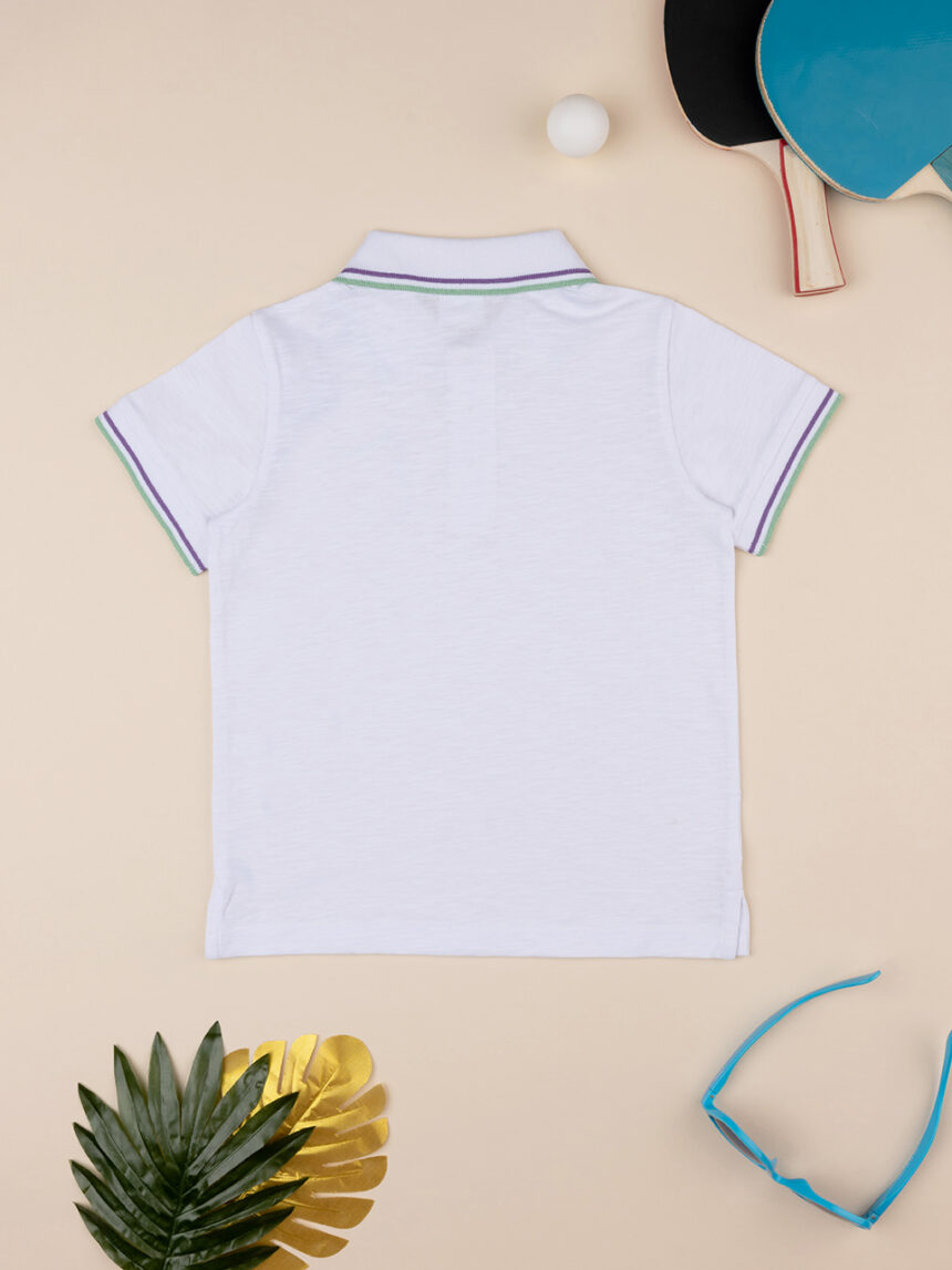 Camisa pólo de manga curta para crianças 'good vibes - Prénatal