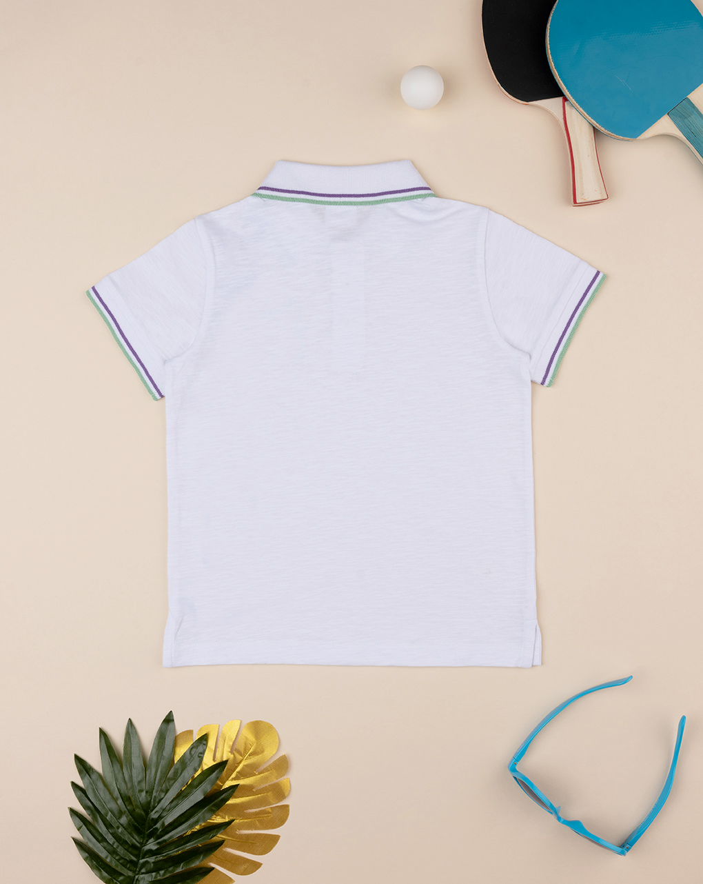 Camisa pólo de manga curta para crianças 'good vibes - Prénatal