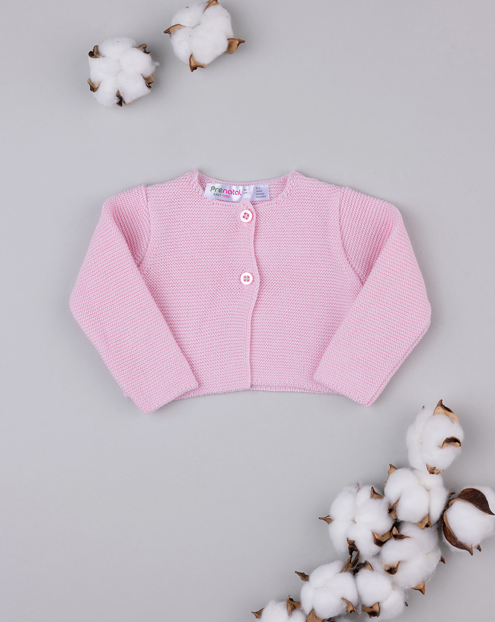 Cardigã de tricot rosa claro - Prénatal