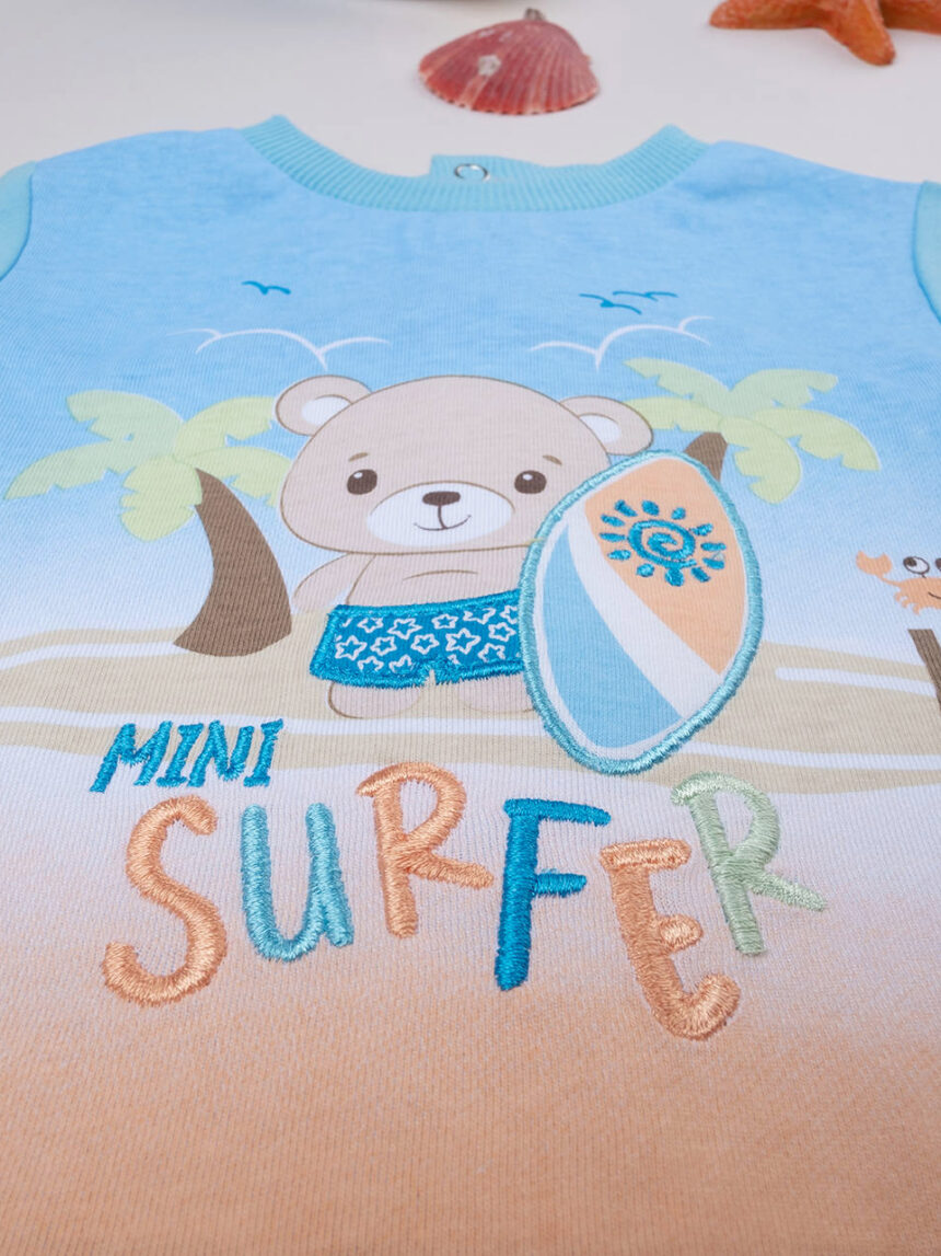 Camisola curta para bebé + calções "surf - Prénatal