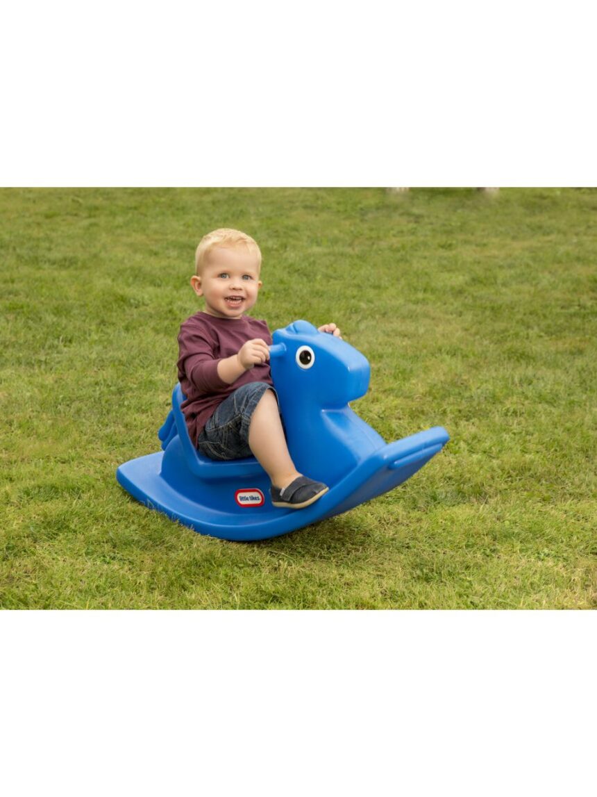 Cavalo de baloiço azul - pequenos motos - Little tikes