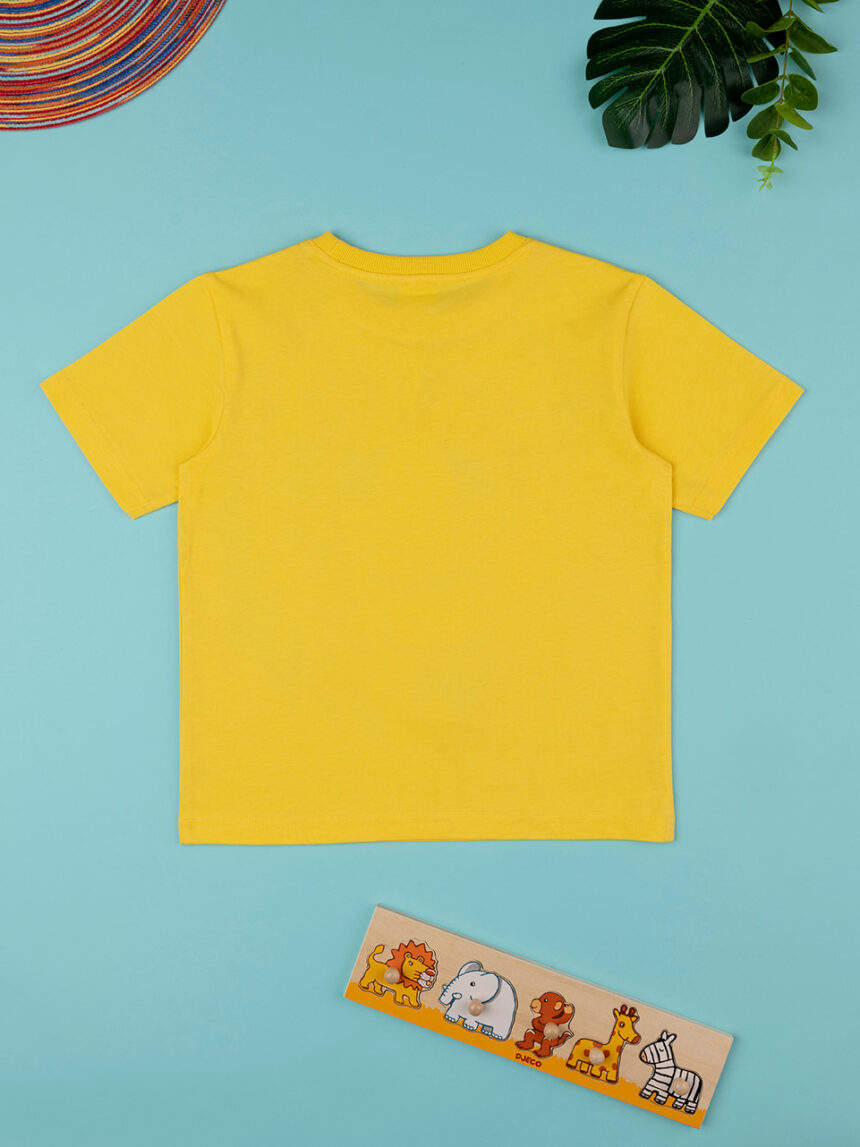 T-shirt 'leão' de manga semi-amarela para crianças - Prénatal