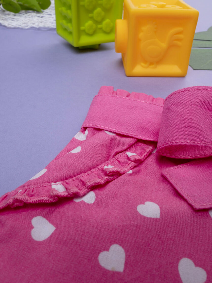 Calções de rapariga fúcsia polka com padrão de pontos - Prénatal