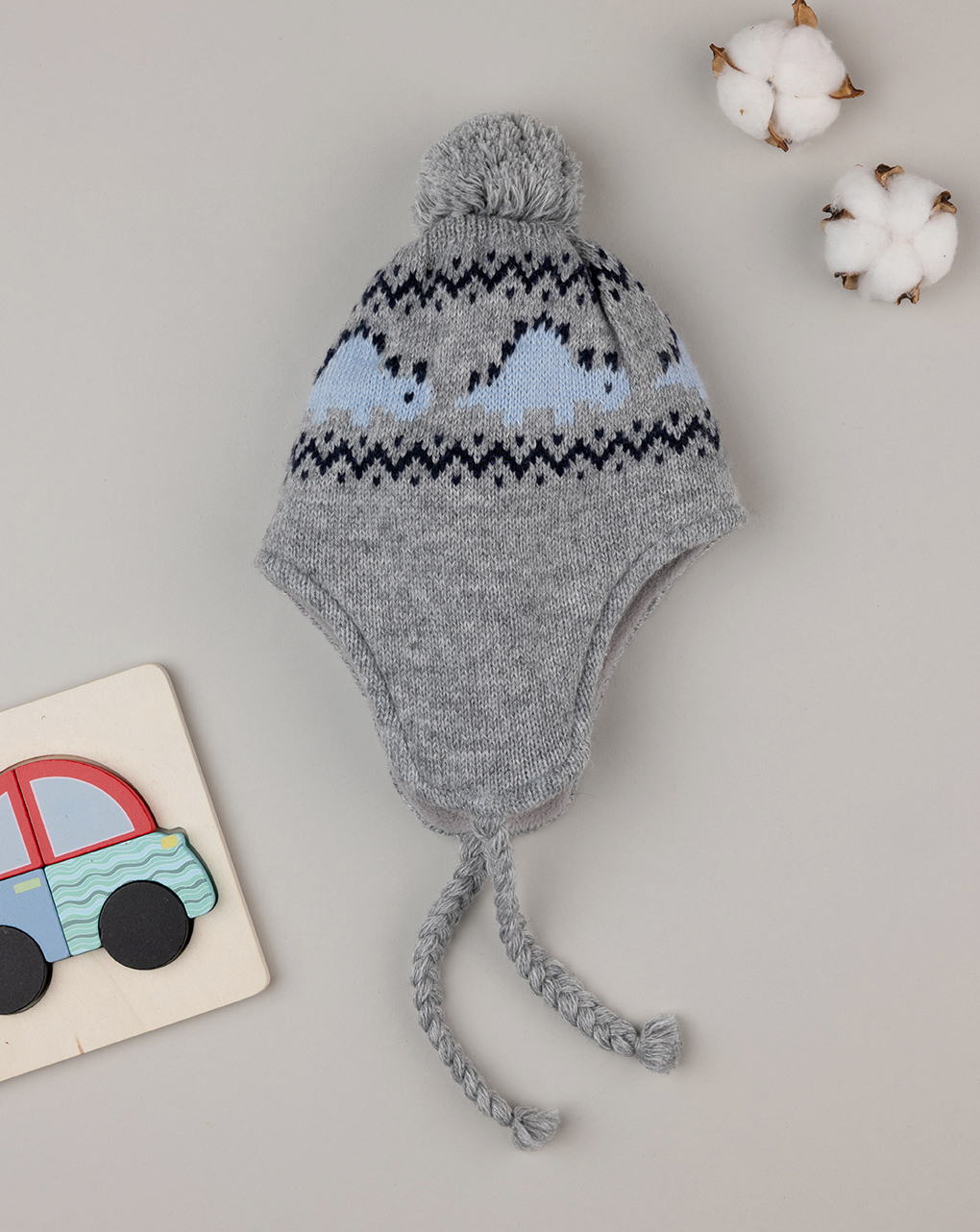 Chapéu de tricot para bebé "dino - Prénatal