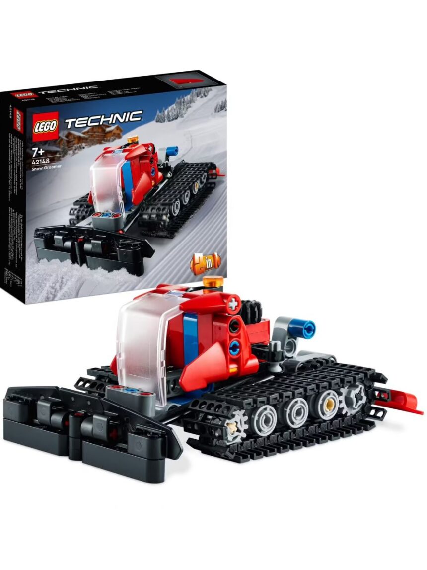 Snowcat 42148 - conjunto 2-em-1 com moto de neve e brinquedo limpa-neves - técnica de lego - LEGO