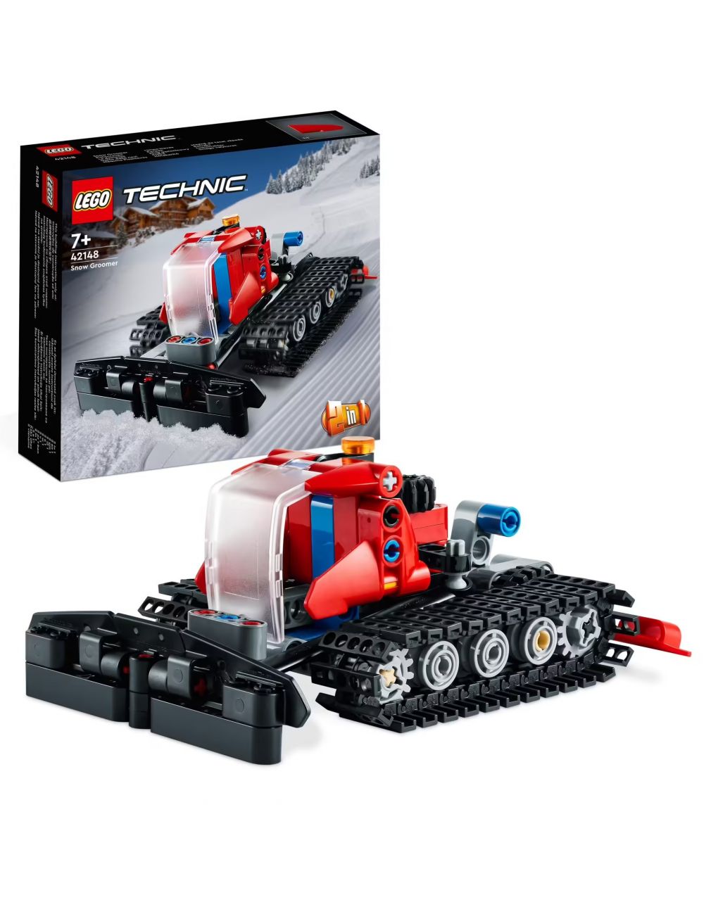 Snowcat 42148 - conjunto 2-em-1 com moto de neve e brinquedo limpa-neves - técnica de lego - LEGO
