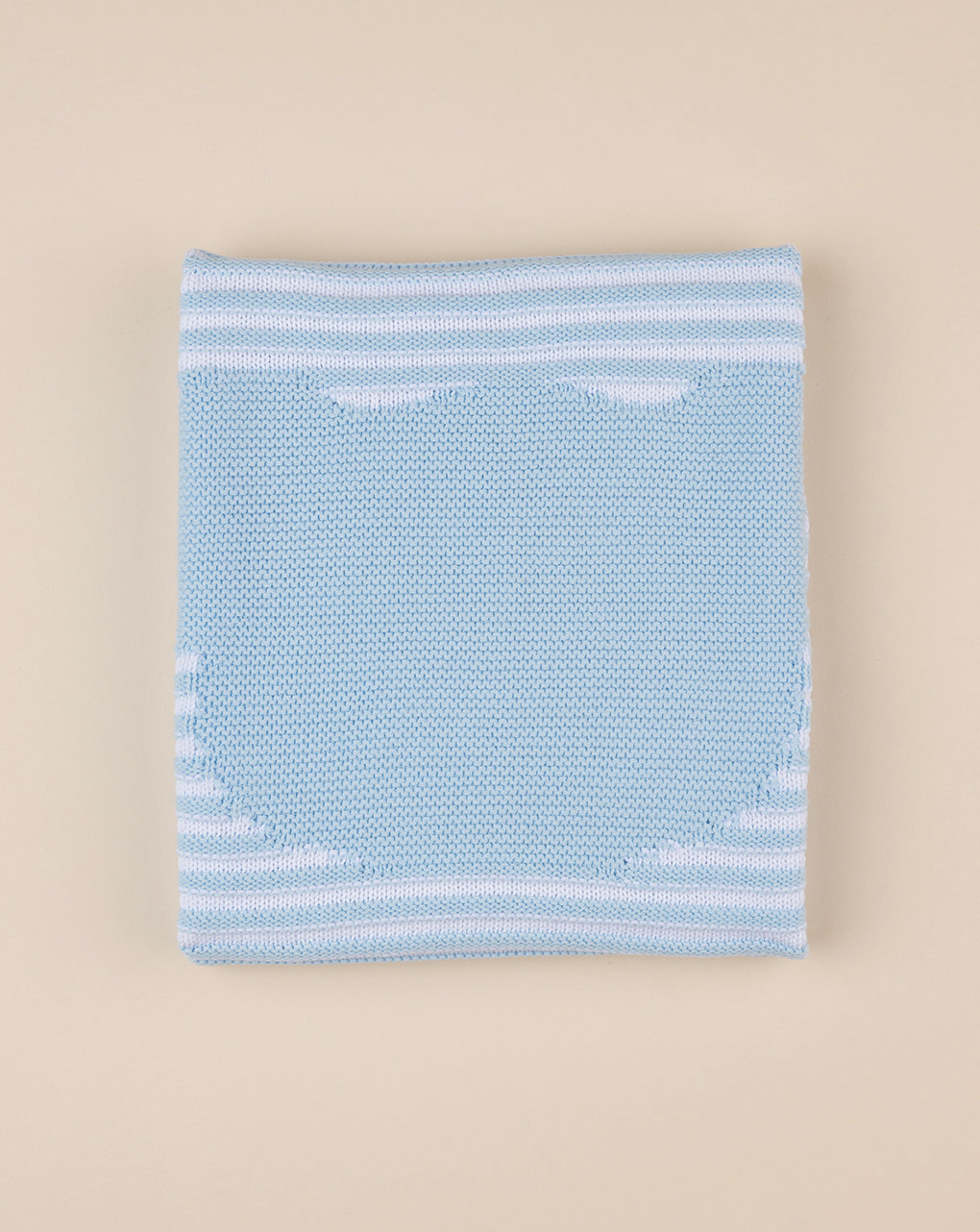 Berço/carrycot de tricot azul claro de ursinho de peluche de verão - Prénatal