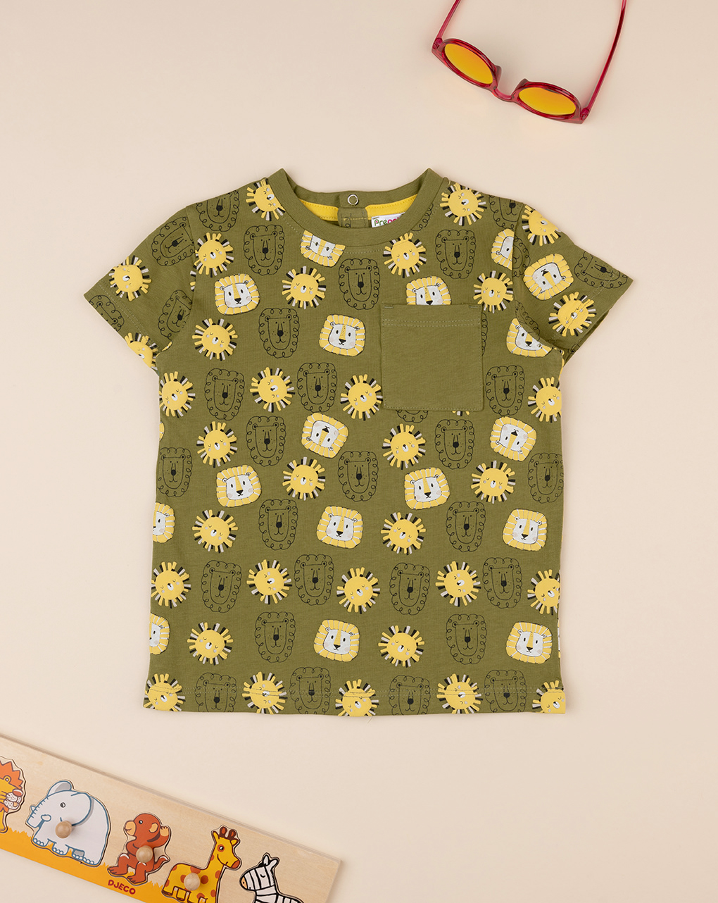 T-shirt de manga curta para bebé da selva - Prénatal