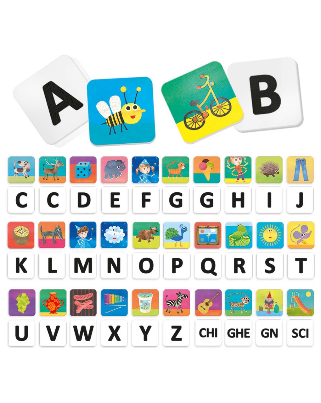 Sons e cartas para crianças em método montessori. o jogo que prepara as crianças para ler e escrever 2/4 anos - headu - Headu