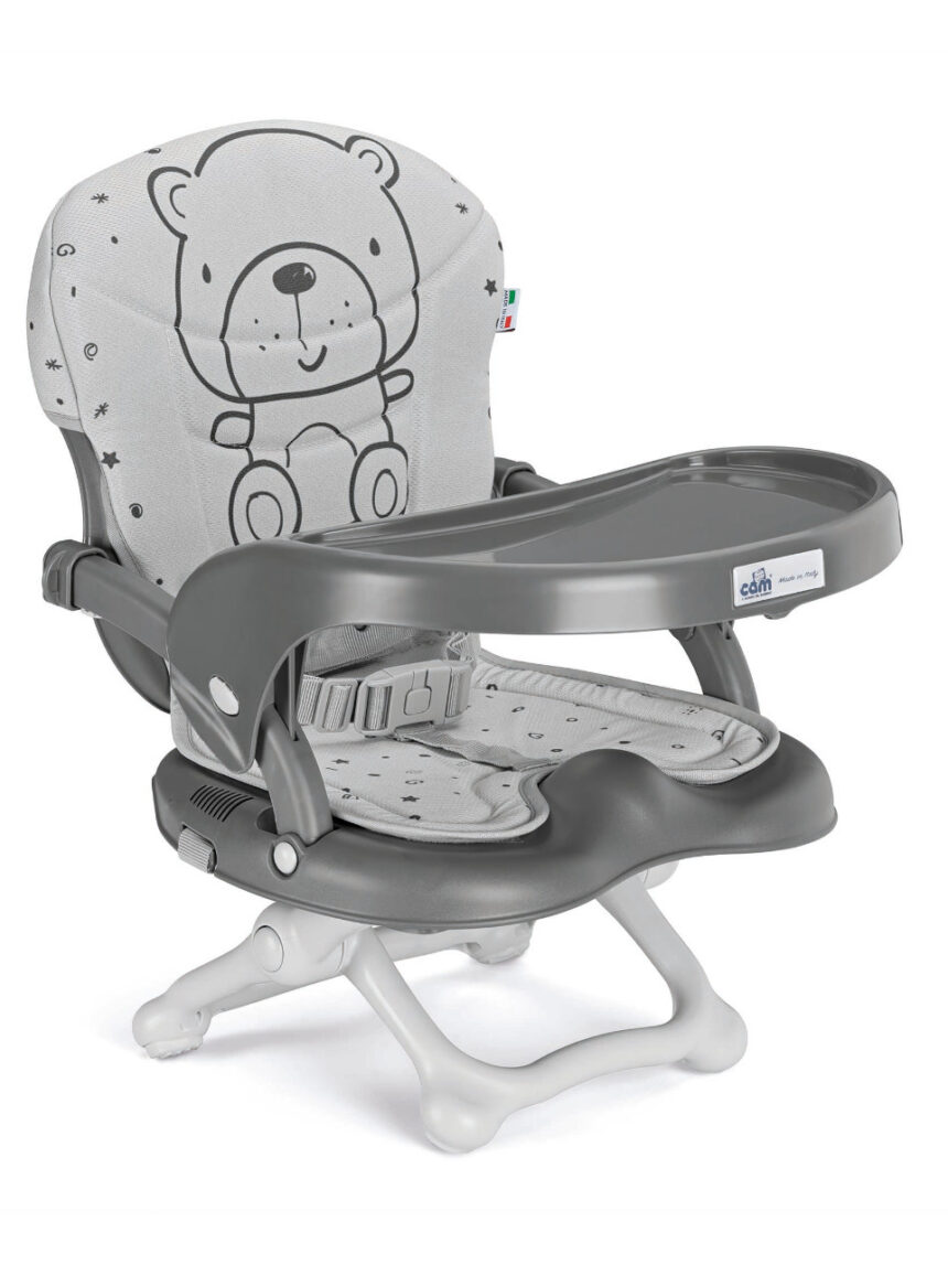 Rialzo da sedia smarty pop con imbottitura teddy grigio 2023 - cam - Cam