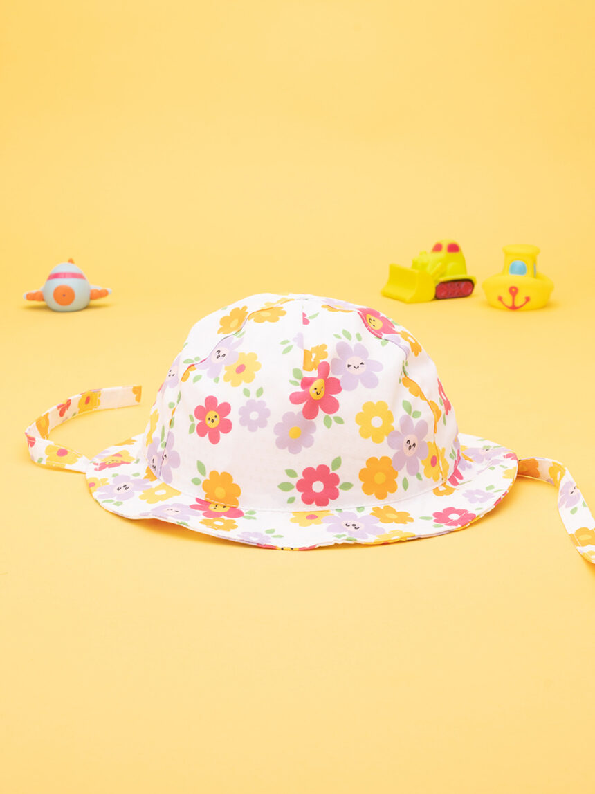 Chapéu de verão de menina das flores - Prénatal