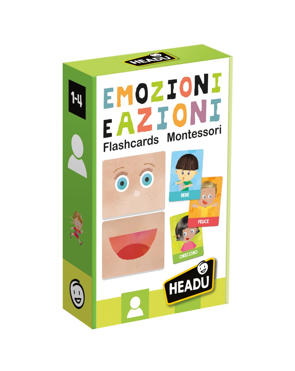 Método montessori flashcards emoções e acções. para desenvolver autonomia e personalidade 1/4 anos - headu - Headu