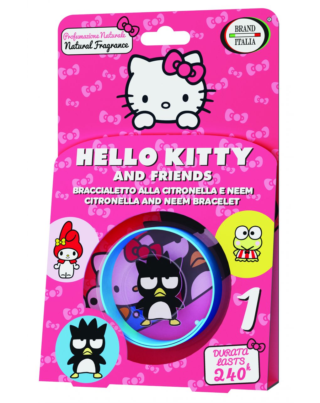 Hello kitty and friends litronella and neem bracelet - marca itália - Brand Italia