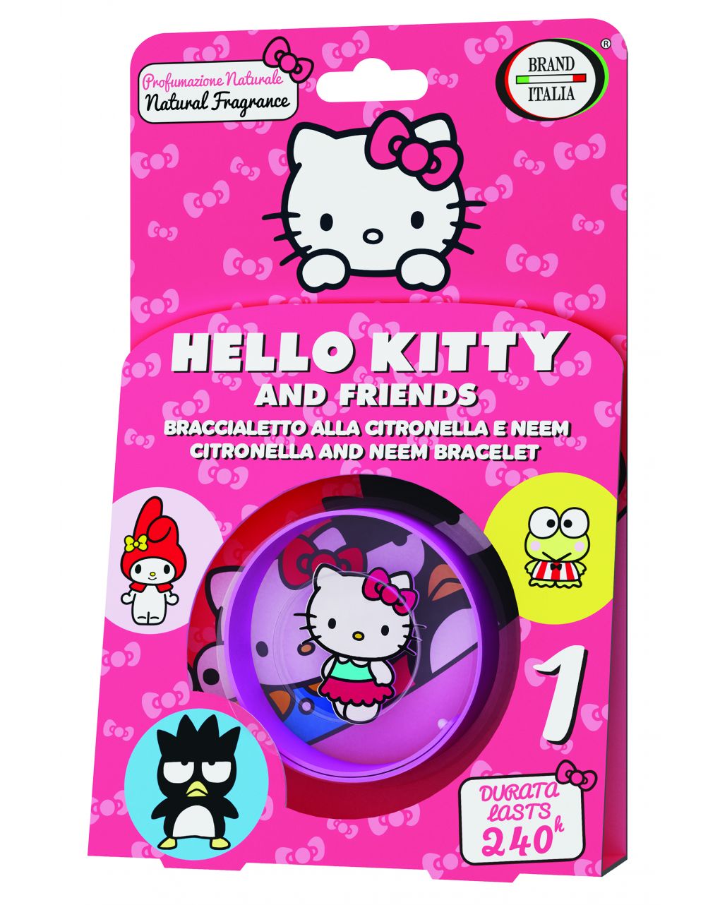 Hello kitty and friends litronella and neem bracelet - marca itália - Brand Italia
